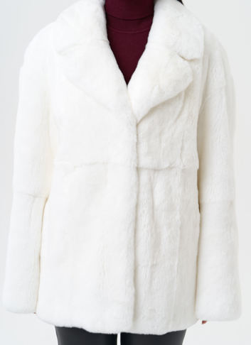 Шуба из меха кролика