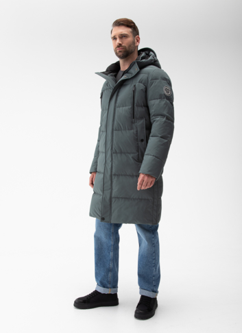 Мужской пуховик с капюшоном 