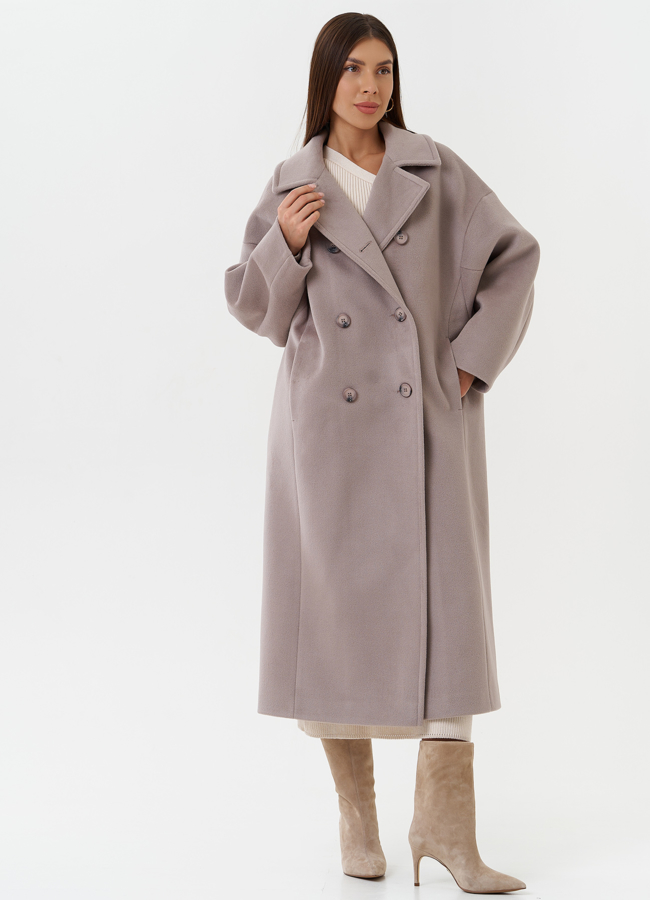 Женское двубортное пальто модель № 28102 в кредит