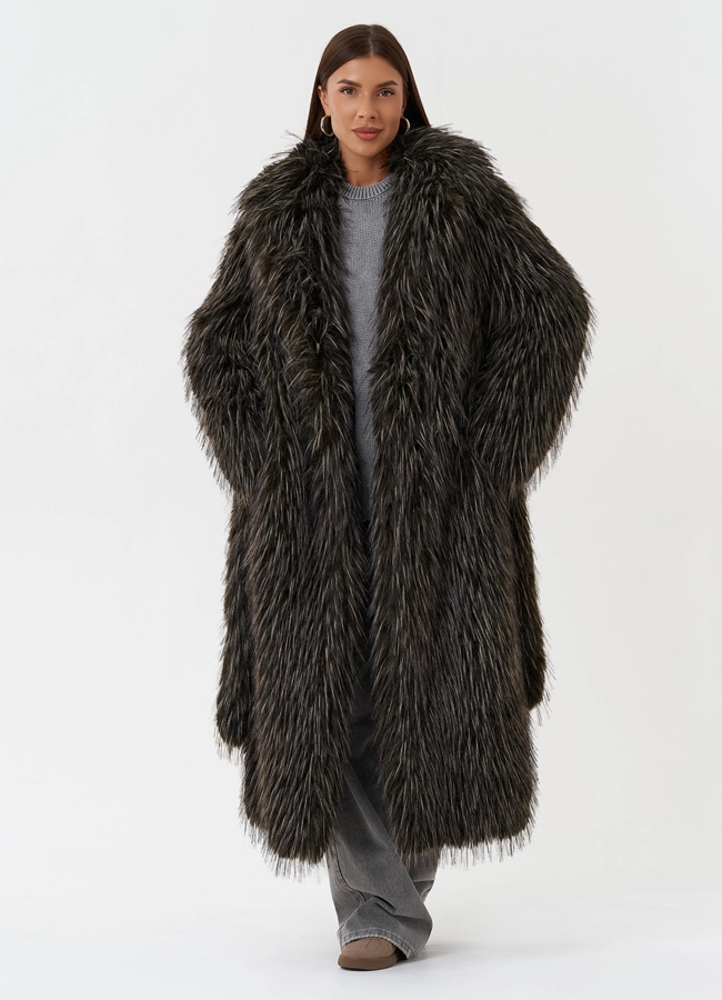 Шуба из эко меха под лису модель № 28679 универмаг малина