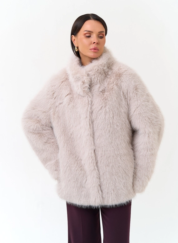Женская шуба из эко меха фото