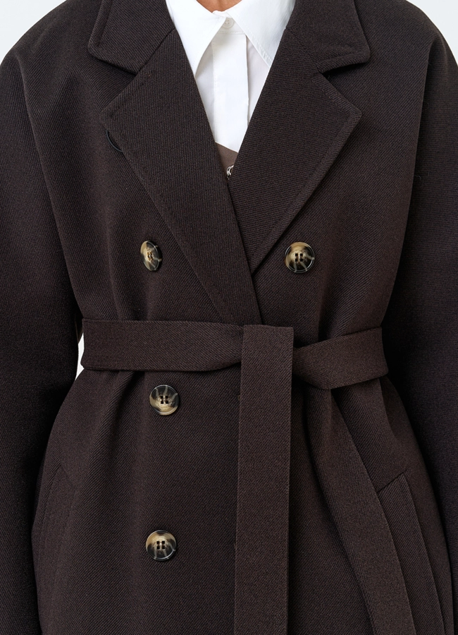 Женское пальто с английским воротником модель № 34151 универмаг малина фото