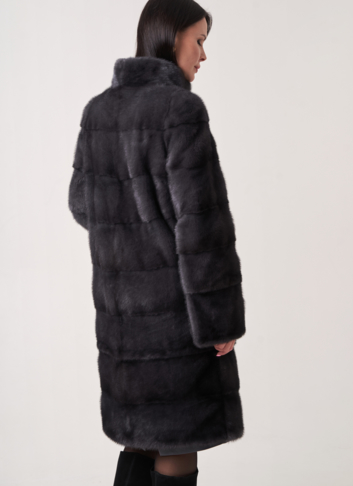 Норковая шуба трансформер, поперечная со стойкой Норковая шуба трансформер, поперечная со стойкой