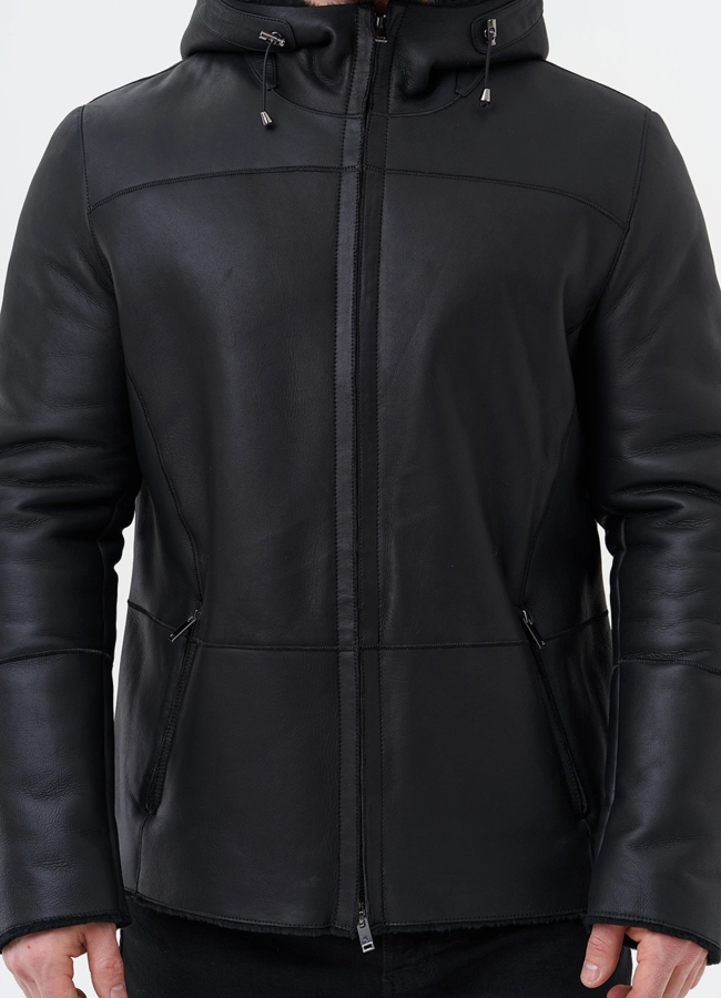 Мужская дубленка  модель № 29052 универмаг малина